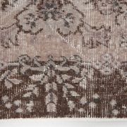 Brown floral turkish area rug, 208x115cm