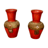 Pair of vases in cooked earth Asia