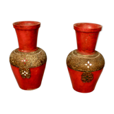 Paire de vases en terre cuite, Asie