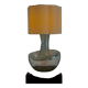 Large vintage table lamp with sculptural glass base