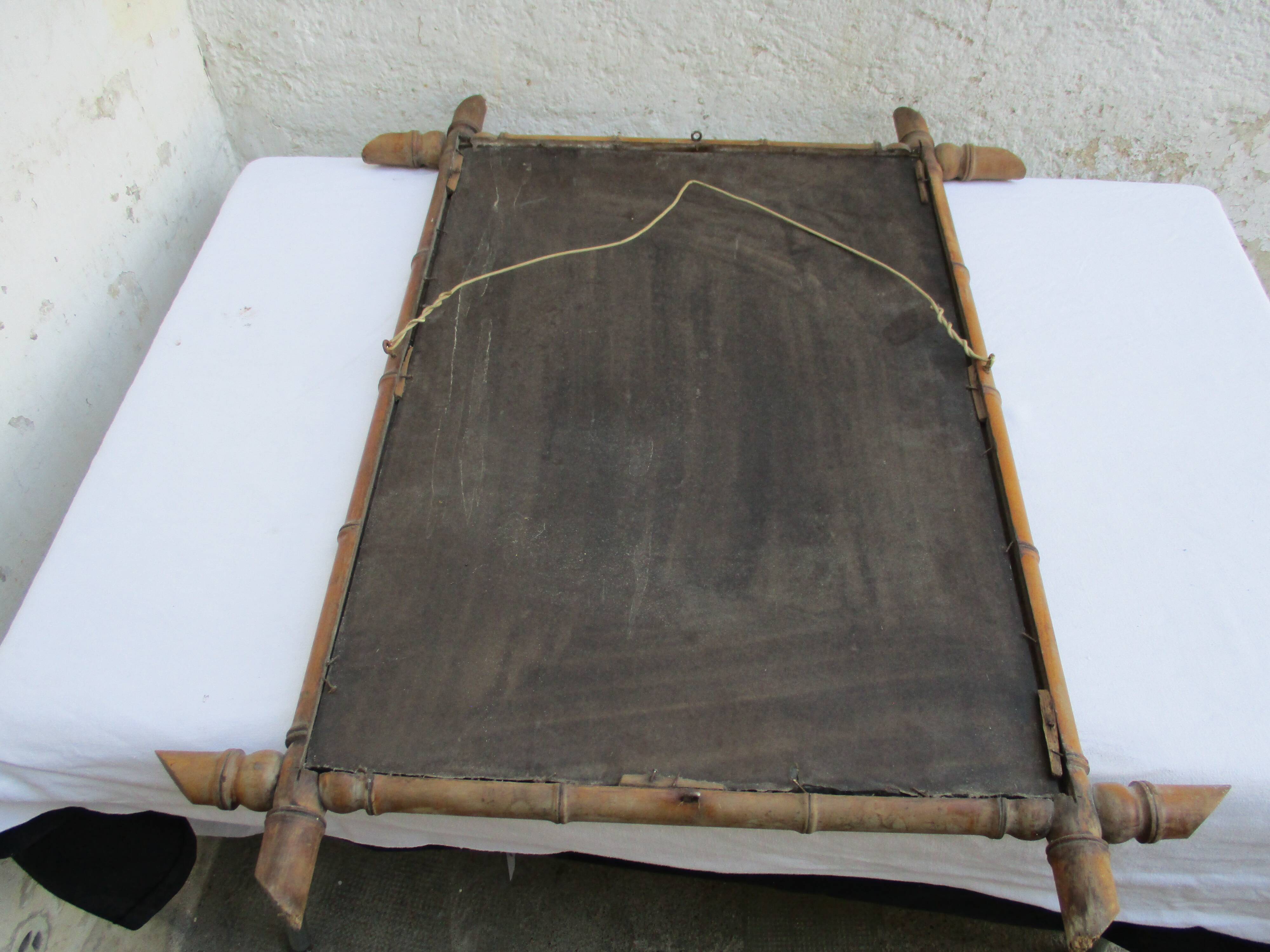 Wall mirror  bamboo style 91x70cm