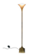 Postmodern Design Brass Fluted Torchiere Floor Lamp by Relco, Italy, 1980s
