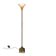 Postmodern Design Brass Fluted Torchiere Floor Lamp by Relco, Italy, 1980s