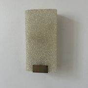 Pair of vintage wall lights, granite perspex and brass, France 1960