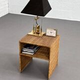 Wicker Bedside Tables, 1960s-70s, Set of 2