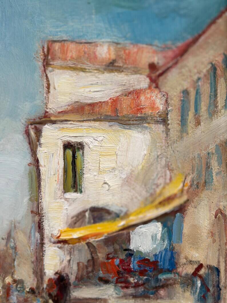Swedish Oil on  panel - "Venice II" by Knut Norman - Vintage- 51 × 43 cm