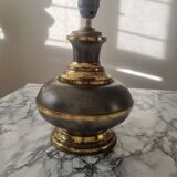 Vintage gold and grey metal lamp base