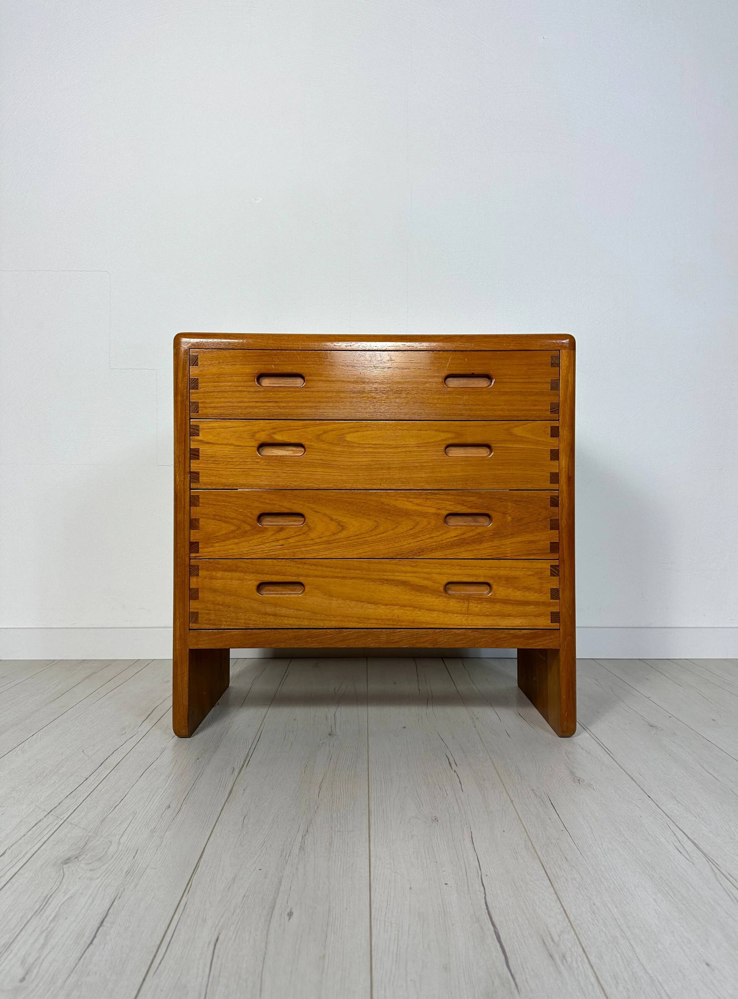 1960s Vintage Danish Teak Dresser Chest of Drawers by Niels Bach