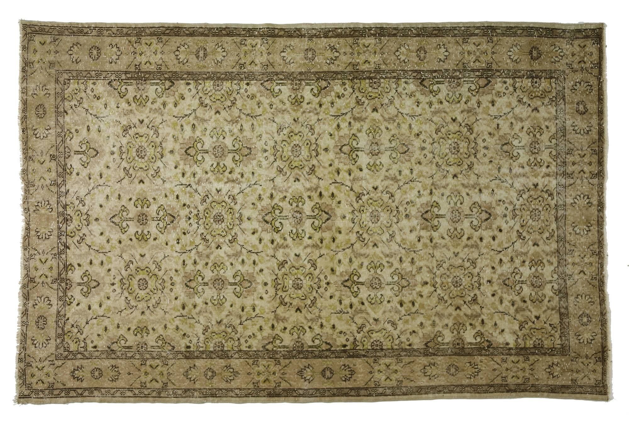 Tapis Vintage Turc – Tons Café & Beige – Motifs Traditionnels  260 × 163 cm