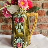 Vintage slip pitcher vase