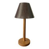 Vintage blond wooden lamp