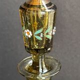 Amber crystal enamel and gilded liquor service