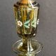 Amber crystal enamel and gilded liquor service