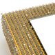 1960s brass wall backlit mirror, frame with glass beads by Palwa