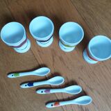 Porcelain shells with spoons