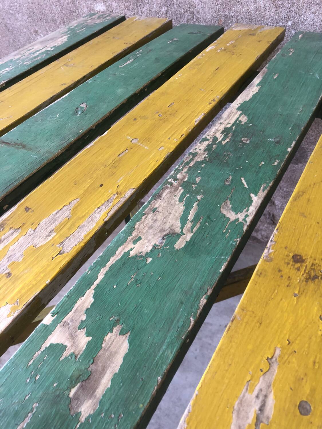 Vintage patinated garden table