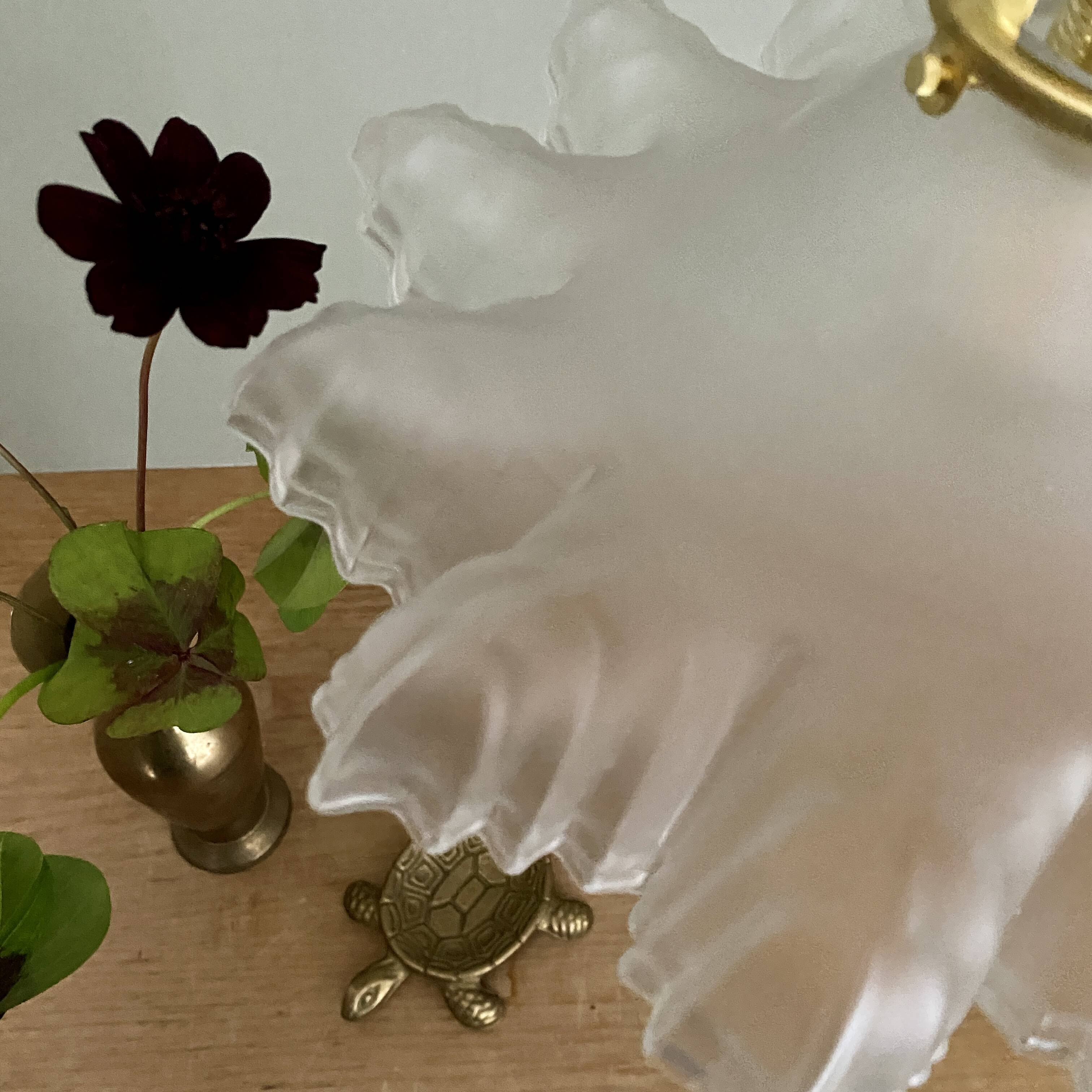 Vintage frosted glass lampshade pendant light