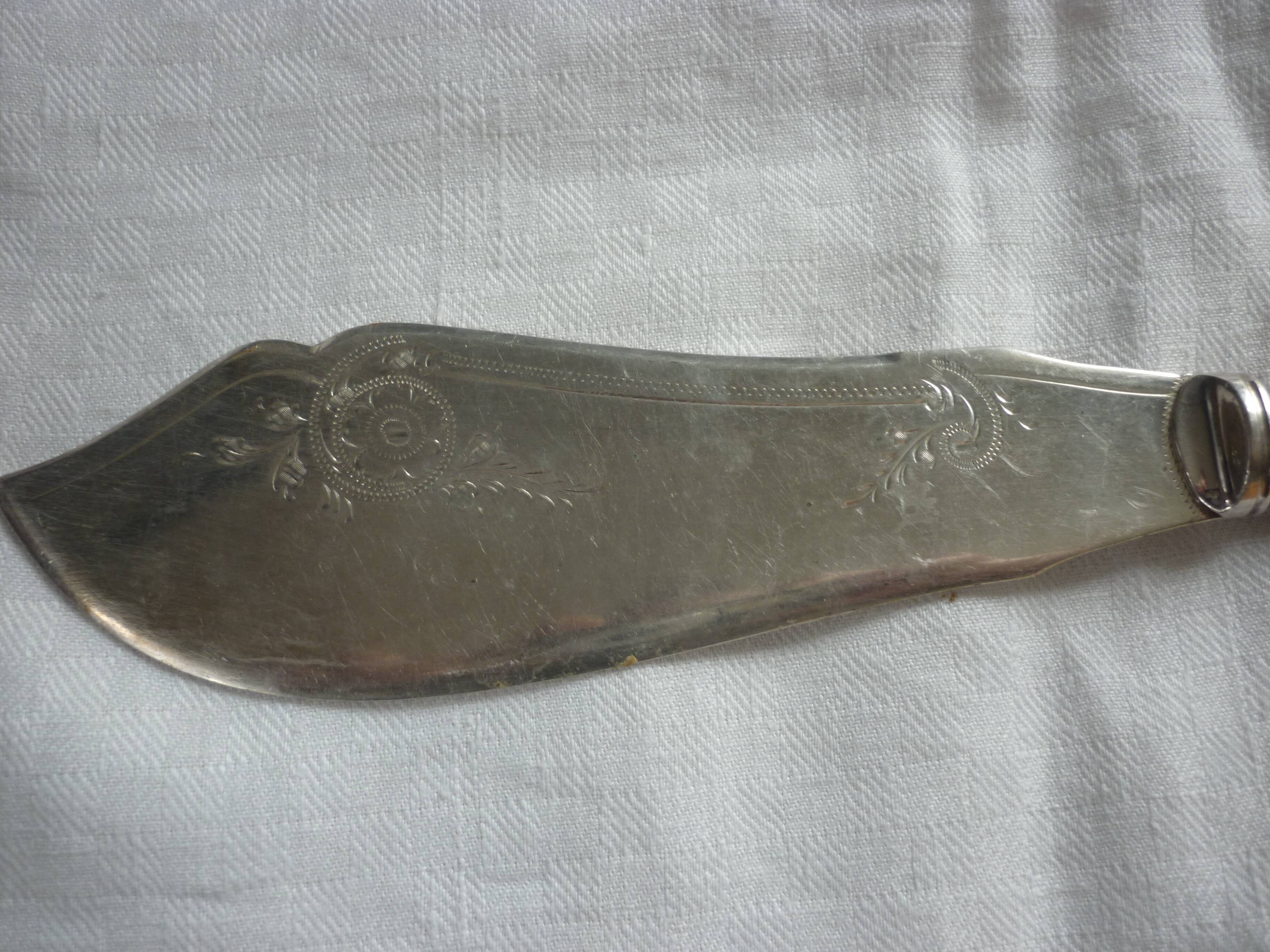 Covered English service fork and knife