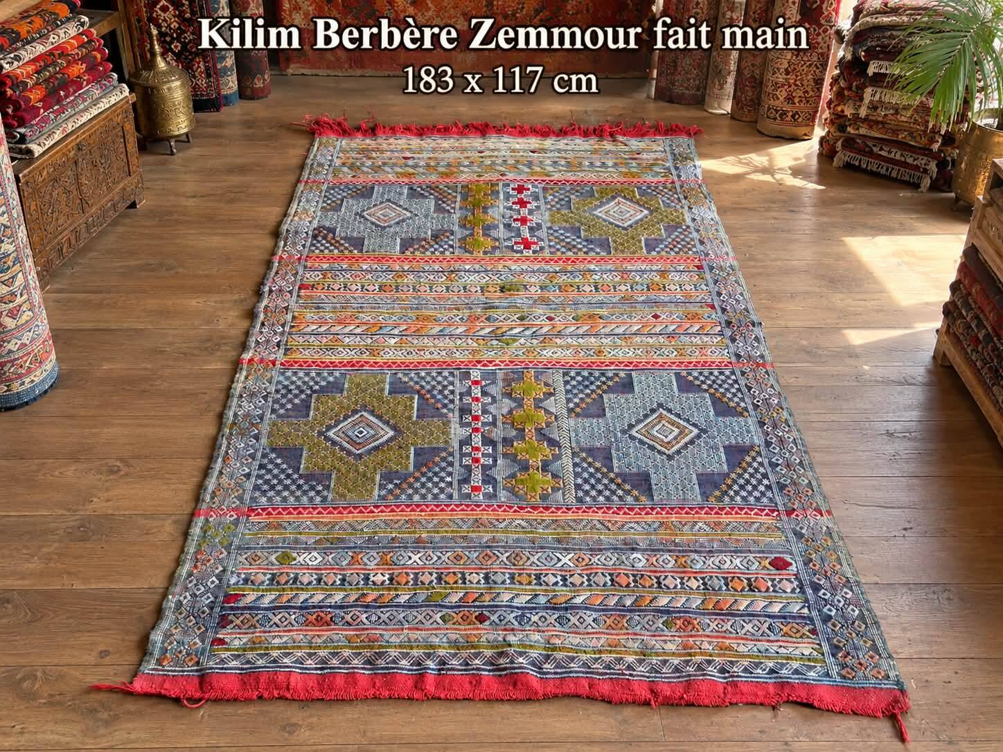 Berber Kilim Zemmour handmade 183x117cm