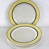 6 assiettes à dessert vintage faïence de Badonviller