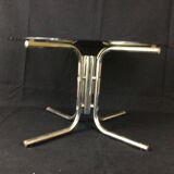 Round coffee table smoked glass