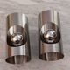 Paire d'appliques en inox brossé