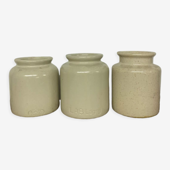 Set of three mustard pots