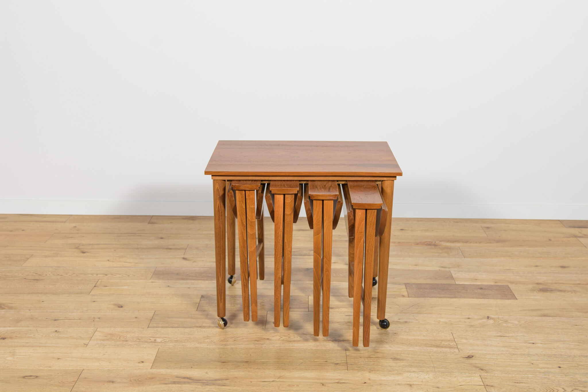 Mid-century Danish nesting tables by Poul Hundevad for Novy Domov, Czechoslovakia, 1960s, set of 5