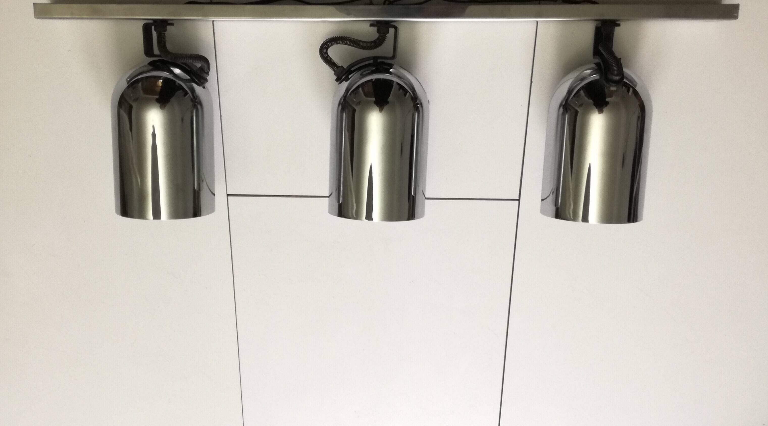 Chrome ramp with 3 adjustable spotlights, 1970