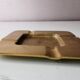 Set of 2 brass ashtrays of vintage design, 80s