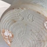 Thierry Basile vase in enamelled sandstone with abstract decoration