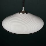 Vintage swirling glass pendant lamp from Murano, Italy, 1970s.