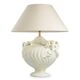 Pair of table lamps with antique look and brushed brass finish.