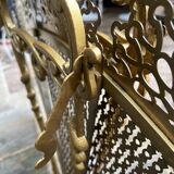 Fire screen fireplace fan bronze snake model