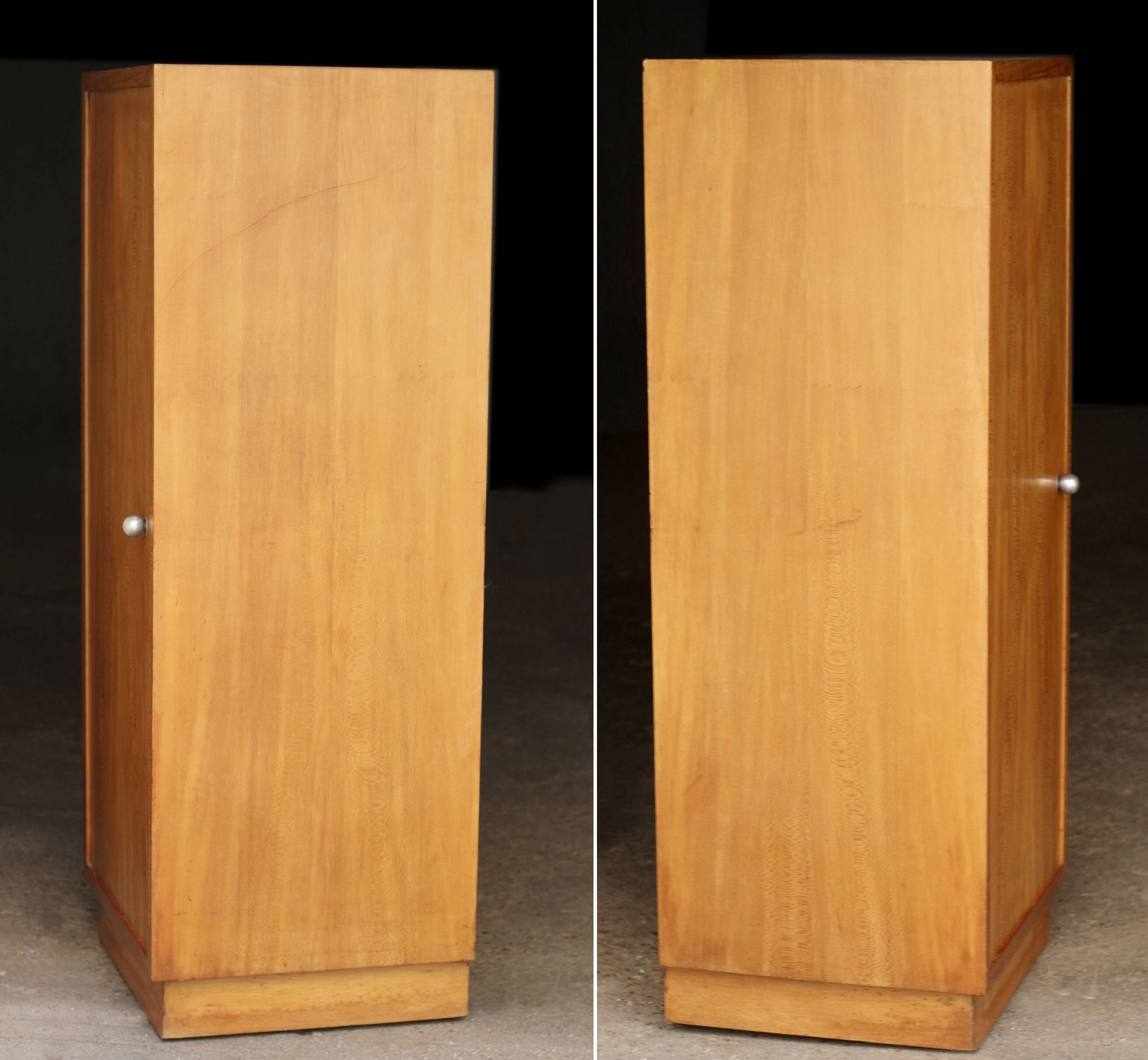 Bright Art Deco wardrobe (1930s). Made of fruitwood.