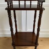 Phone table, wooden two trays