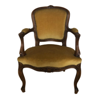 Louis XV mustard style armchair
