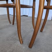 Set of 4 Mid-century Bentwood Cane Dining Chair, Thonet Style, 1970s Yugosl