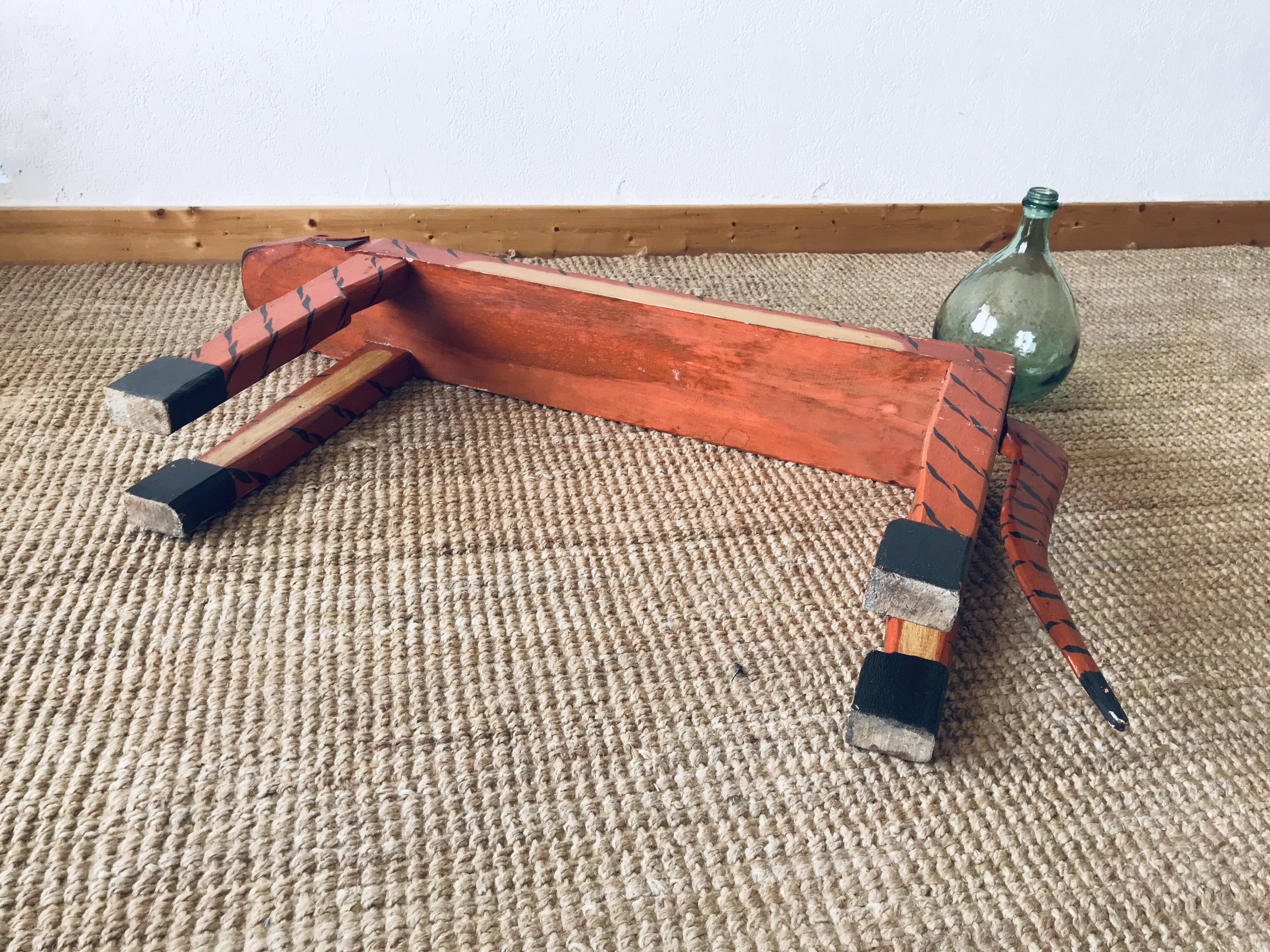 Wooden tiger bench