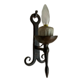 Wrought iron wall lamp