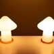 Stunning set Murano Mushroom table lamps 1970s Italy