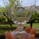 6 Art Deco engraved wine glasses, Meisenthal glassware