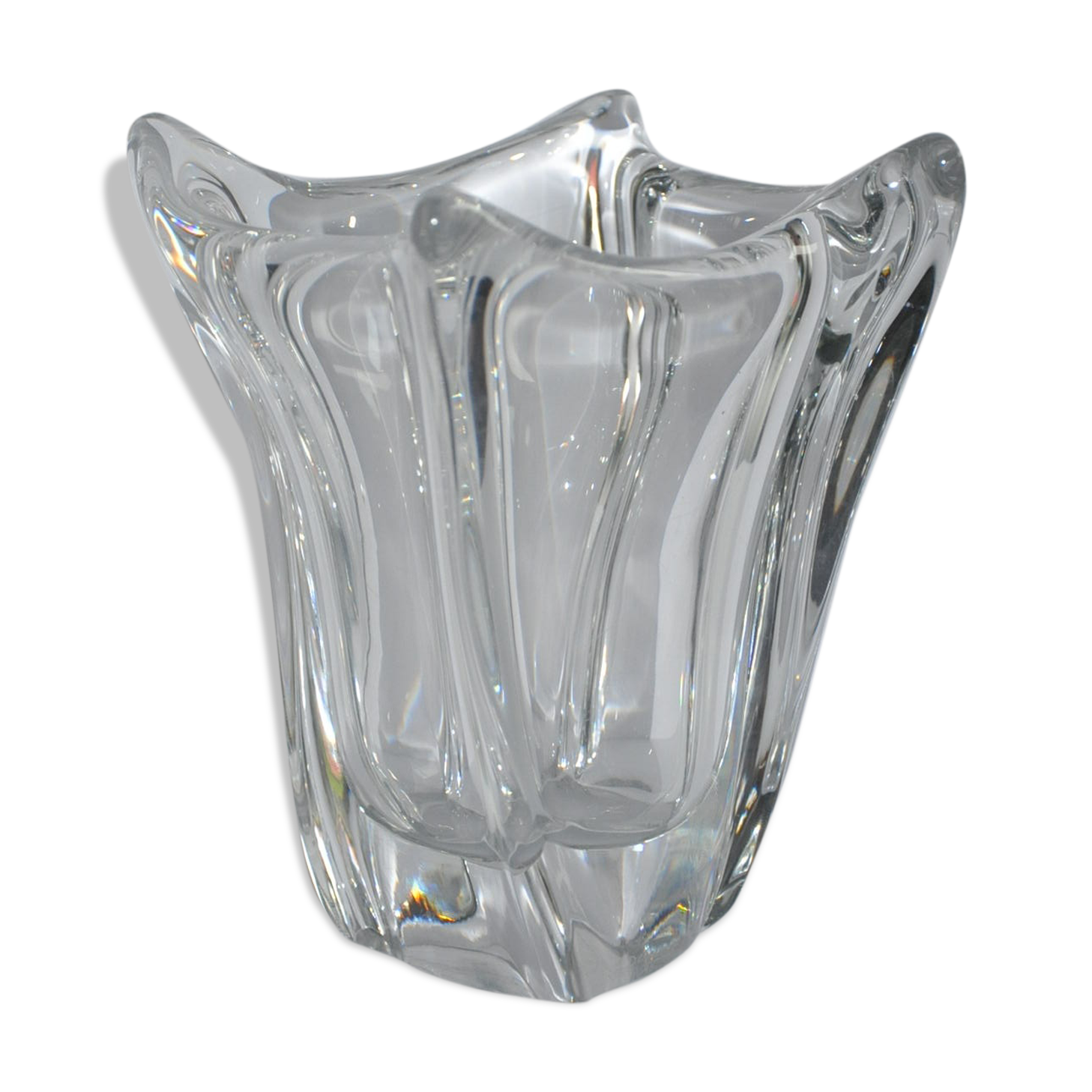 Signed vintage Daum Crystal vase