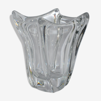 Signed vintage Daum Crystal vase