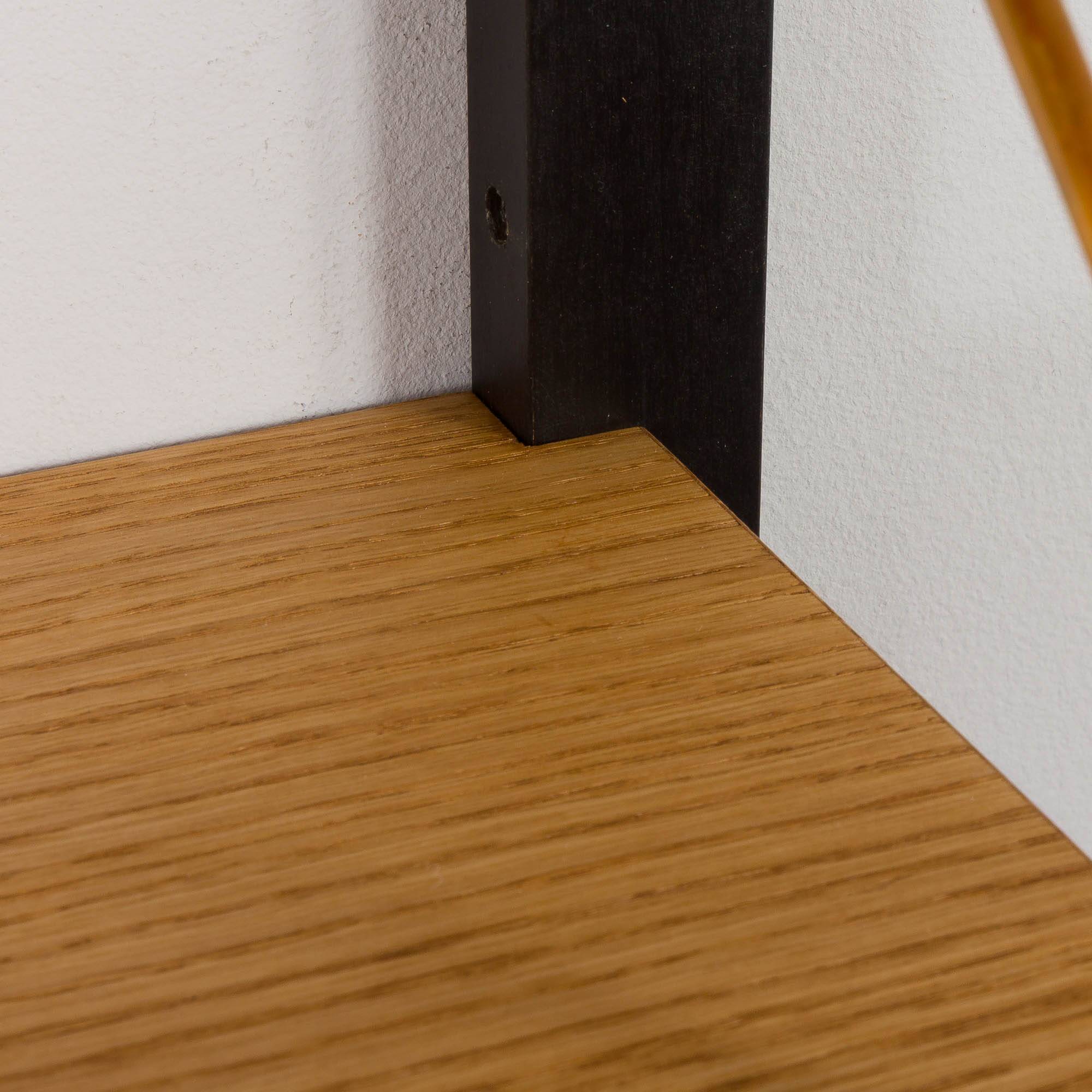 Set of six upcycled oak shelves in Poul Cadovius style.