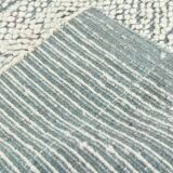 Turkish Gray Beige Contemporary Kilim Rug, 136x204Cm