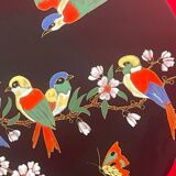 Superb dish n° 40 in emaux de longwy l'arbre aux oiseaux mp chevallier 37 cm