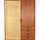 Sebastian Muggenthaler wardrobe - teak & Wicker - rare mid century design