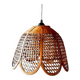 Hanging lamp in openwork bamboo