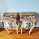 Pair of painted Louis XV style bedside tables